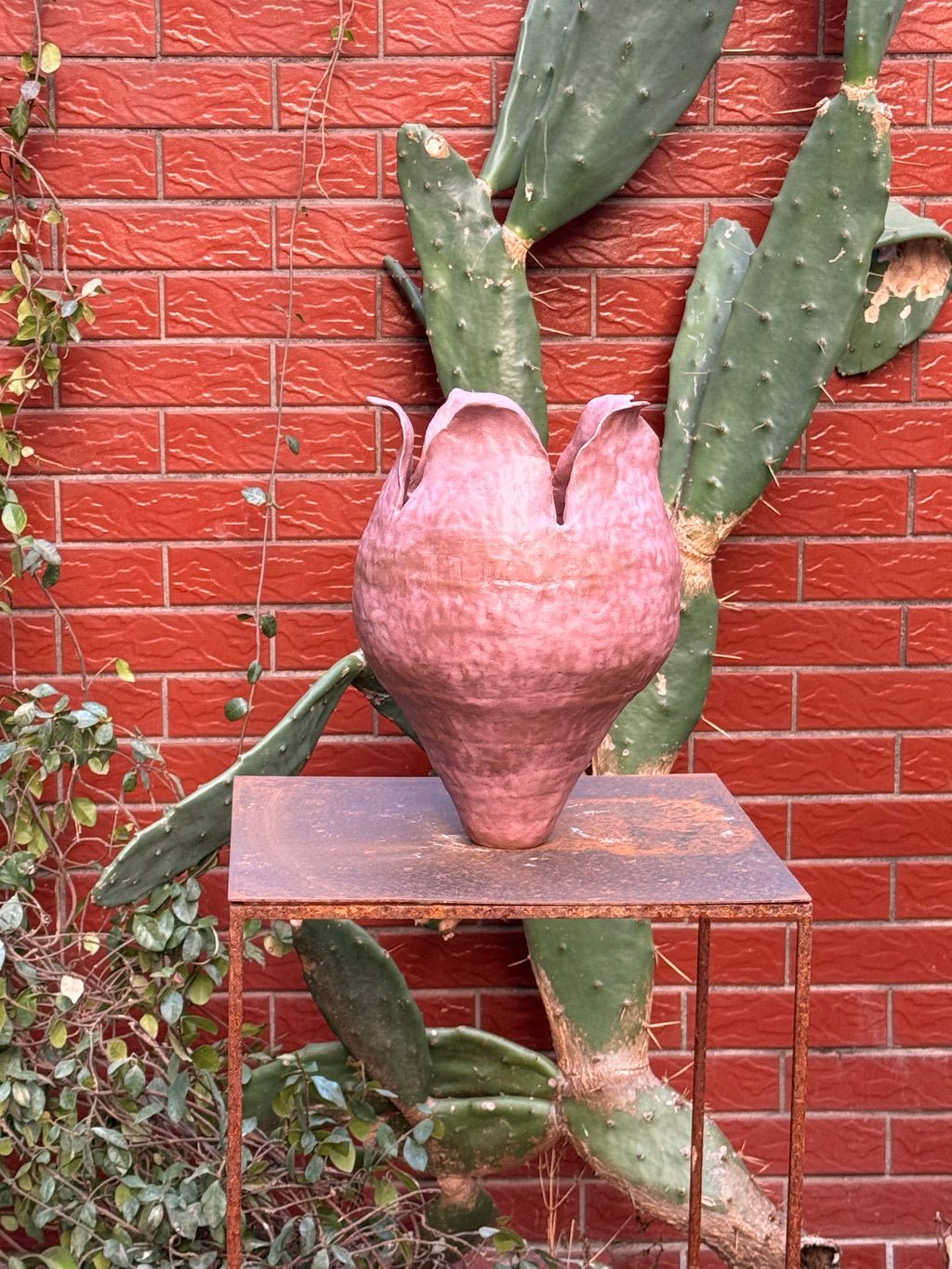 Handbuilt Ceramic Vase (Petal Form)